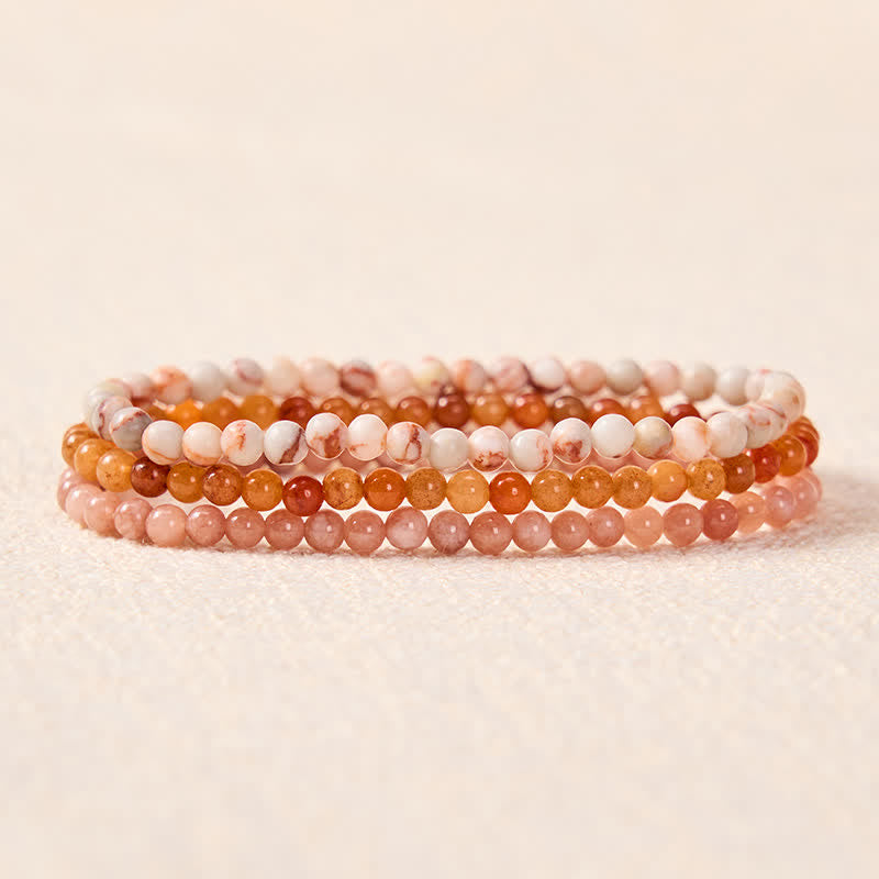 Buddha Stones 3pcs Build Quiet Confidence Yellow Aventurine Optimism Bracelet Includes Gift Message Card