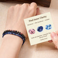 Buddha Stones 3pcs Find Inner Clarity Rhodonite Compassion Bracelet Includes Gift Message Card