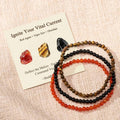 Buddha Stones 3pcs Ignite Your Vital Current Red Agate Purification Bracelet Includes Gift Message Card