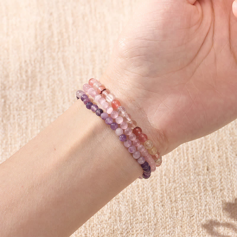 Buddha Stones 3pcs Soothe Your Inner Self Tourmaline Protection Bracelet Includes Gift Message Card