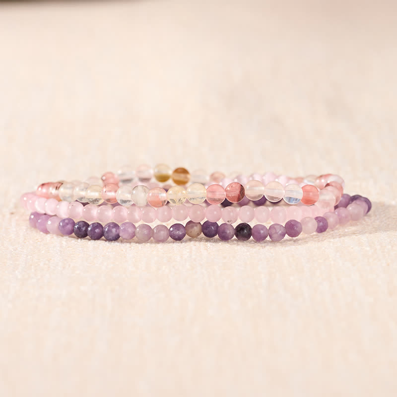 Buddha Stones 3pcs Soothe Your Inner Self Tourmaline Protection Bracelet Includes Gift Message Card