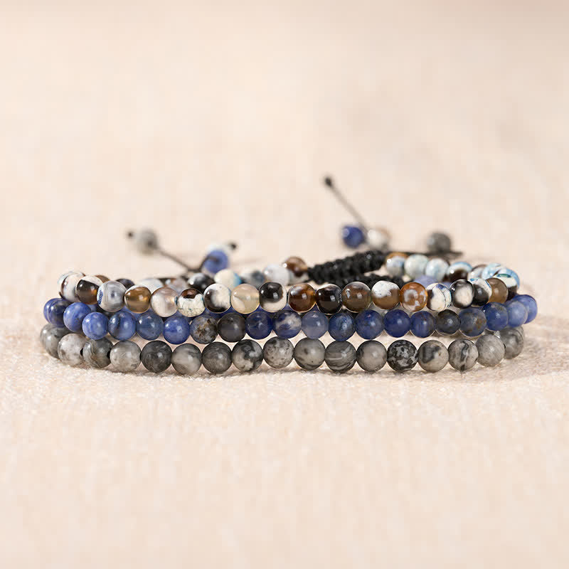 Buddha Stones 3pcs Ignite Your Grounded Power Fire Agate Truth Bracelet Includes Gift Message Card