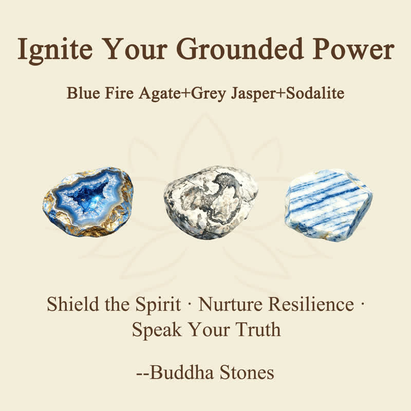 Buddha Stones 3pcs Ignite Your Grounded Power Fire Agate Truth Bracelet Includes Gift Message Card