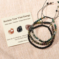 Buddha Stones 3pcs Reclaim Your Vital Energy Indian Agate Transformation Bracelet Includes Gift Message Card