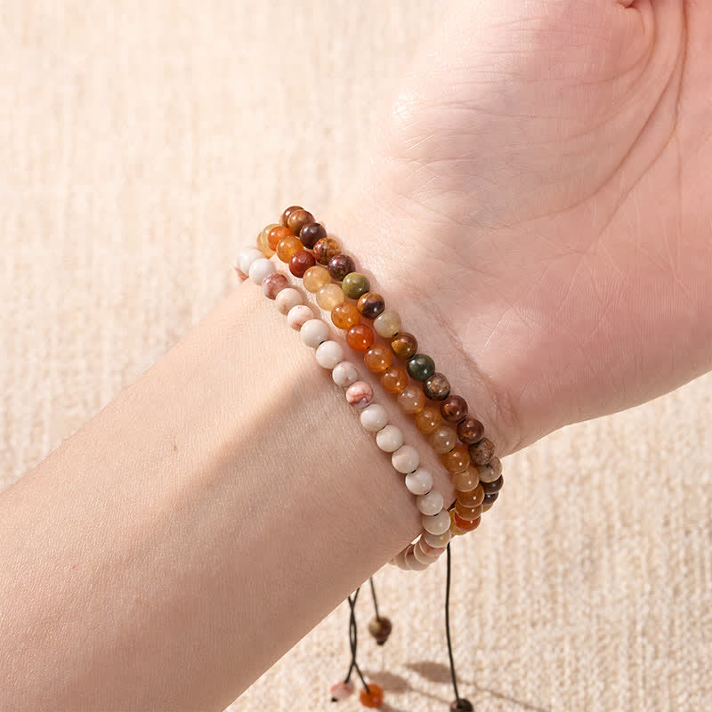 Buddha Stones 3pcs Align with Good Fortune Yellow Aventurine Lucky Bracelet Includes Gift Message Card