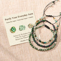 Buddha Stones 3pcs Purify Your Everyday Aura Fire Agate Balance Bracelet Includes Gift Message Card