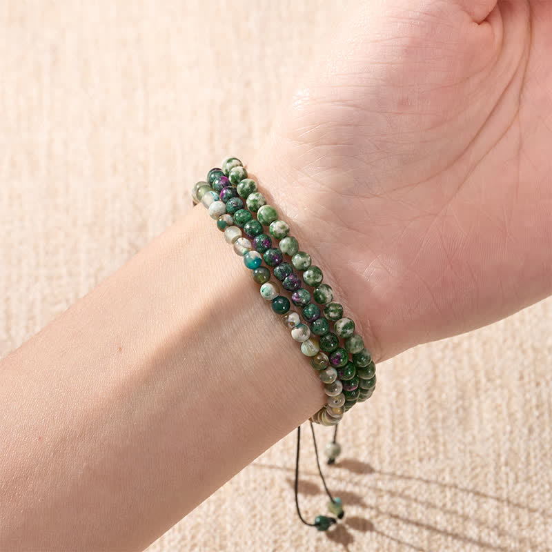 Buddha Stones 3pcs Purify Your Everyday Aura Fire Agate Balance Bracelet Includes Gift Message Card