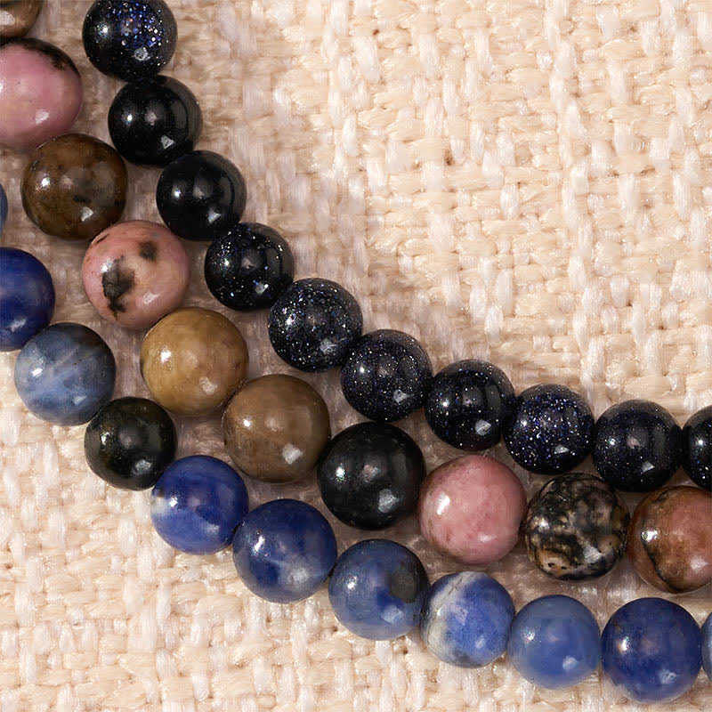Buddha Stones 3pcs Find Inner Clarity Rhodonite Transformation Bracelet Includes Gift Message Card