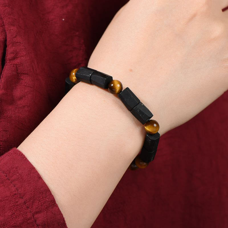 Buddha Stones May Confidence Guide Your Way Black Tourmaline Bracelet Includes Gift Message Card