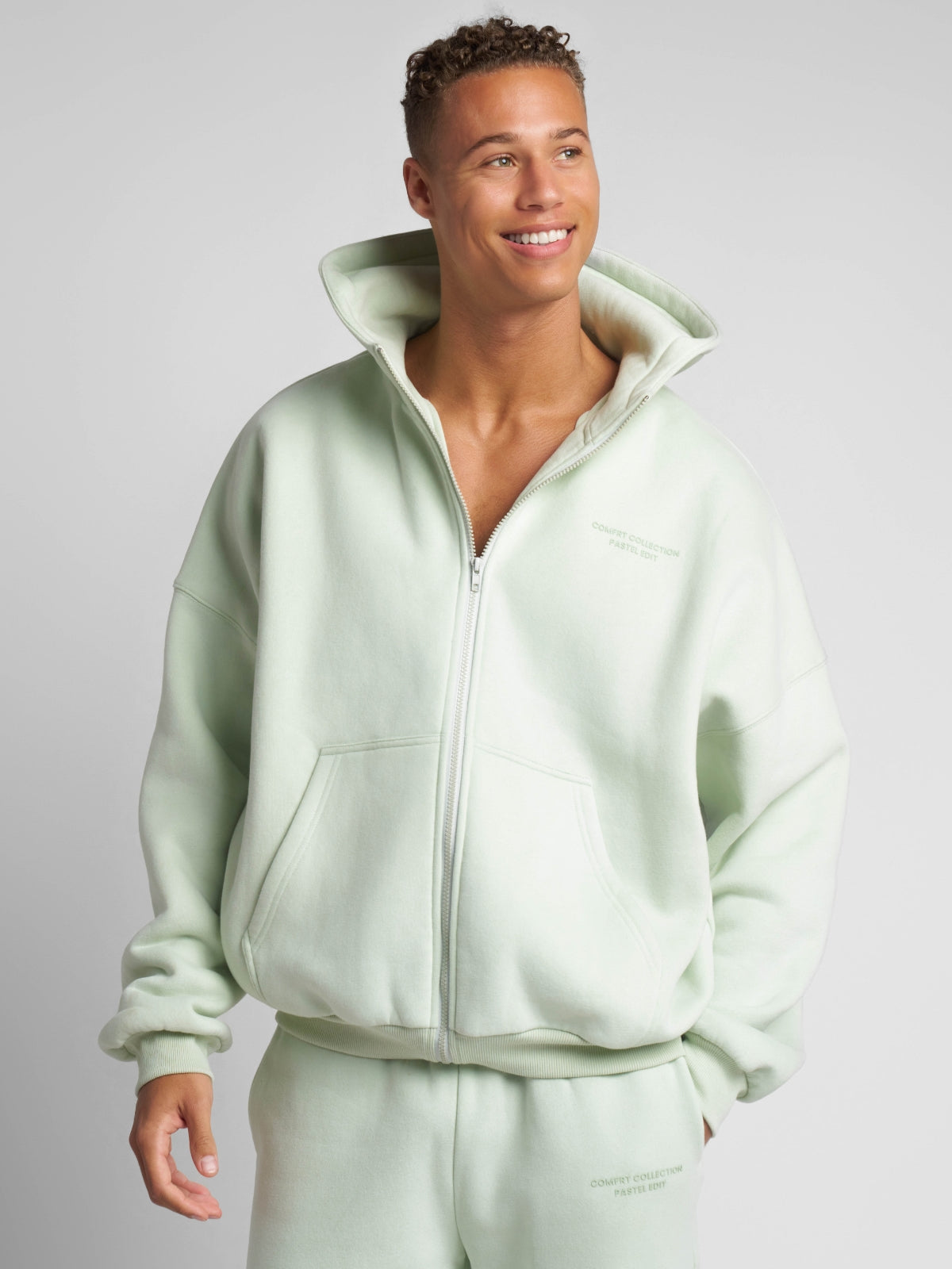 Pastel Zip Hoodie – Mega