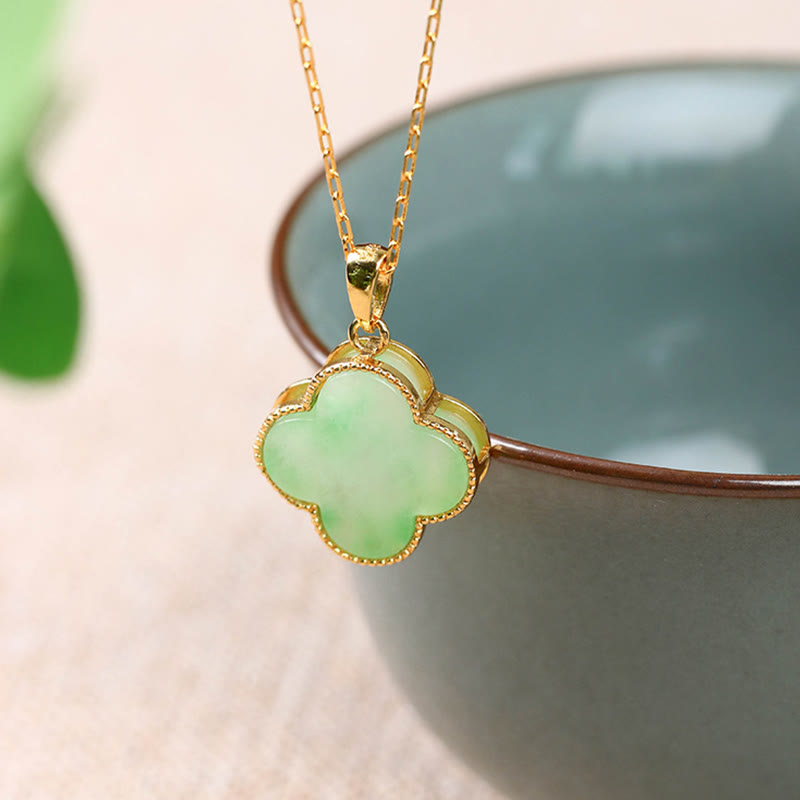 Buddha Stones May Luck and Joy Be With You Jade Necklace Includes Gift Message Card