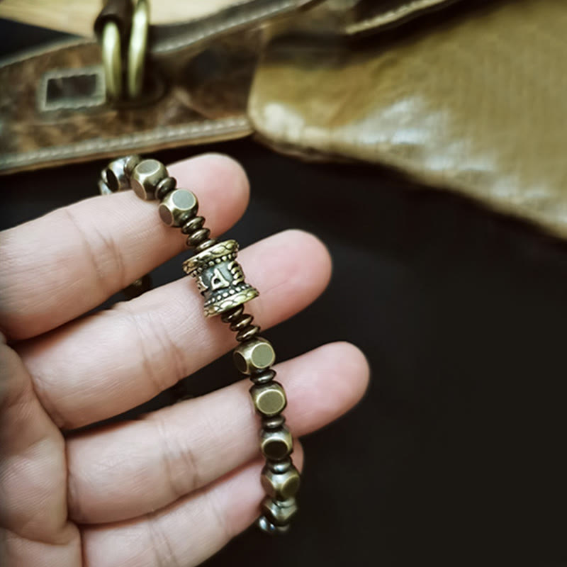 Buddha Stones Wishing You Balance and Strength Brass Amulet Bracelet Includes Gift Message Card