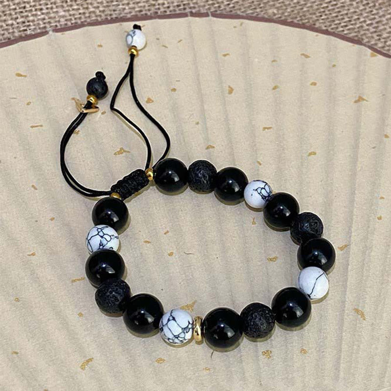 Buddha Stones All the Best for Strength and Grounding Obsidian Bracelet Includes Gift Message Card