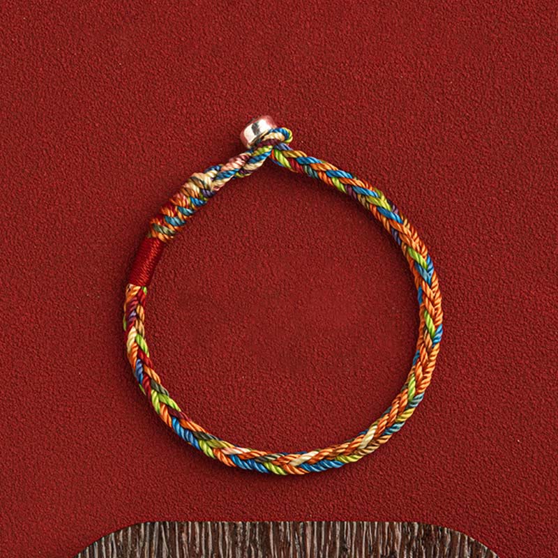 Buddha Stones May you be healthy and happy Lucky Multicolored Bracelet Includes Gift Message Card
