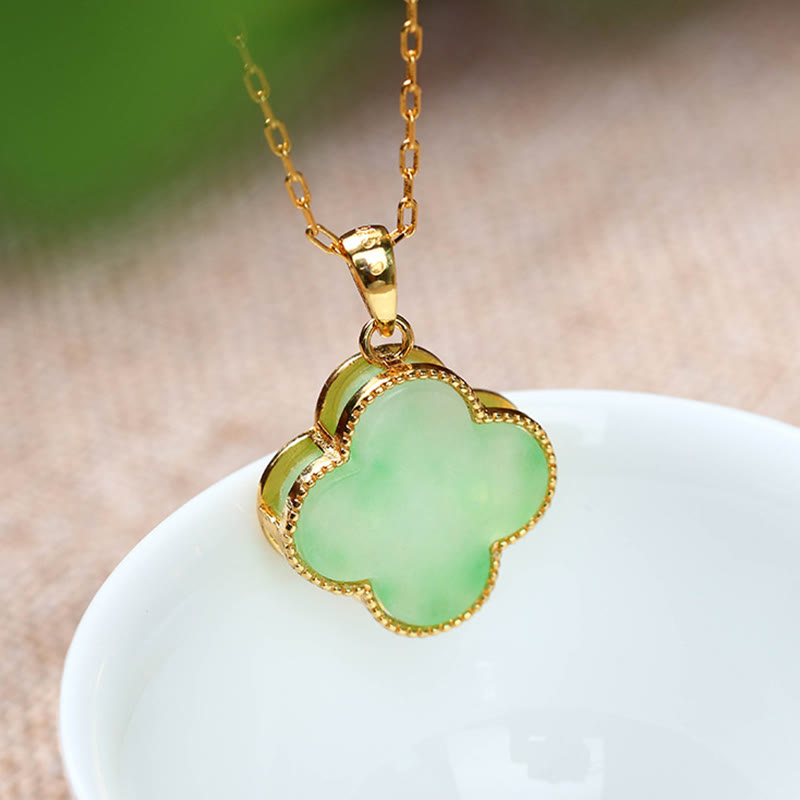 Buddha Stones May Luck and Joy Be With You Jade Necklace Includes Gift Message Card