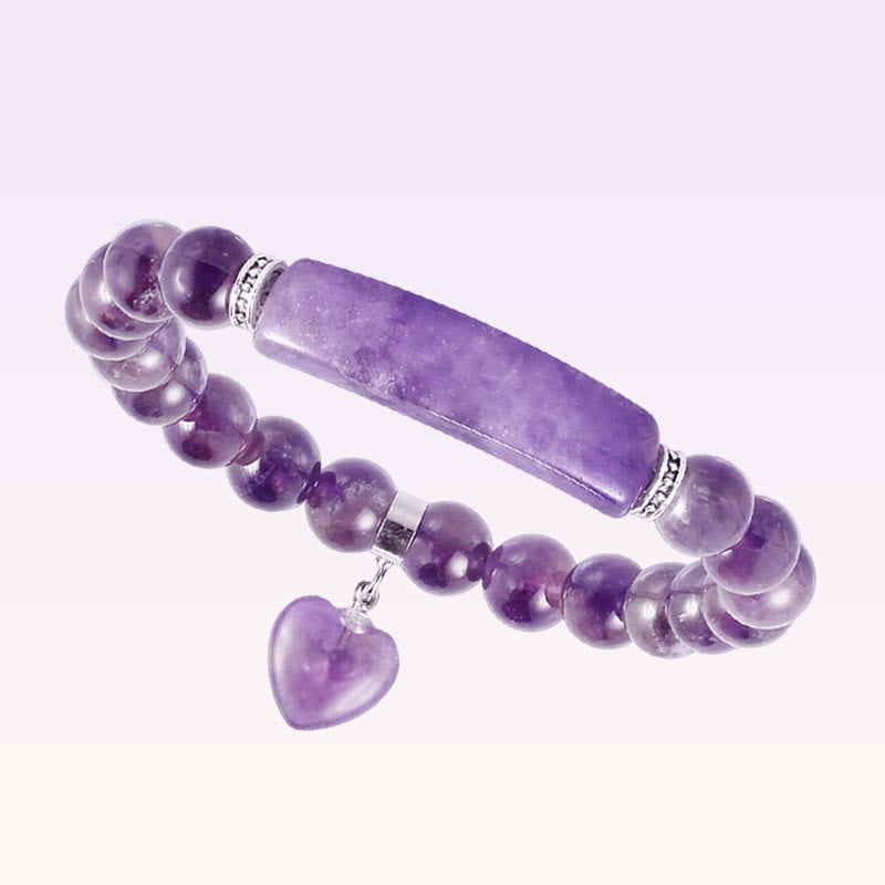 Buddha Stones All the best for Calm and Wisdom Amethyst Love Bracelet Includes Gift Message Card
