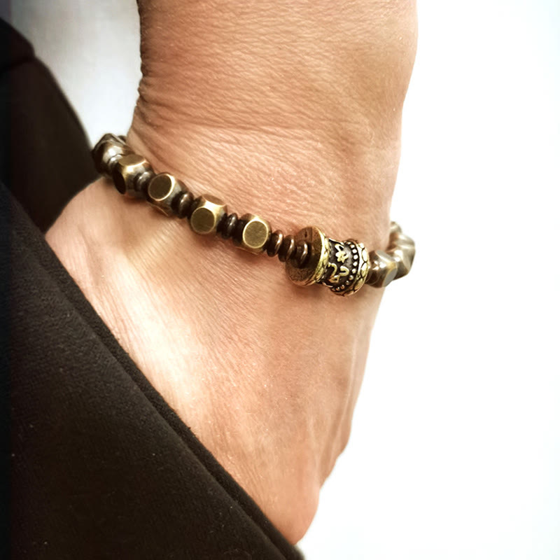 Buddha Stones Wishing You Balance and Strength Brass Amulet Bracelet Includes Gift Message Card