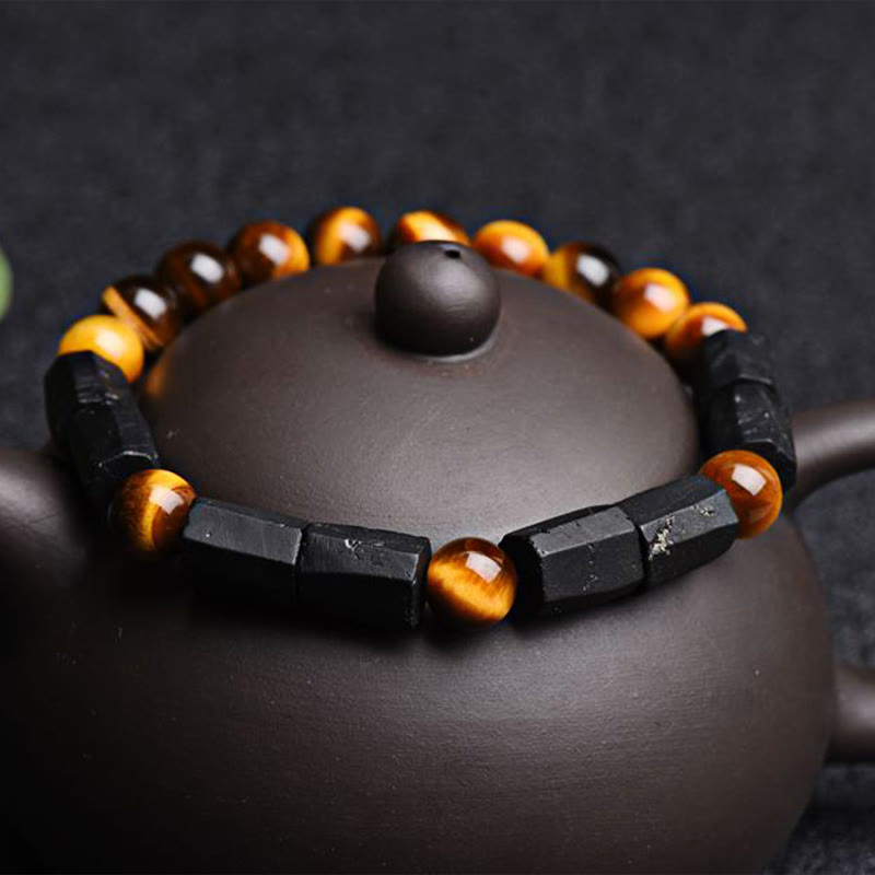 Buddha Stones May Confidence Guide Your Way Black Tourmaline Bracelet Includes Gift Message Card