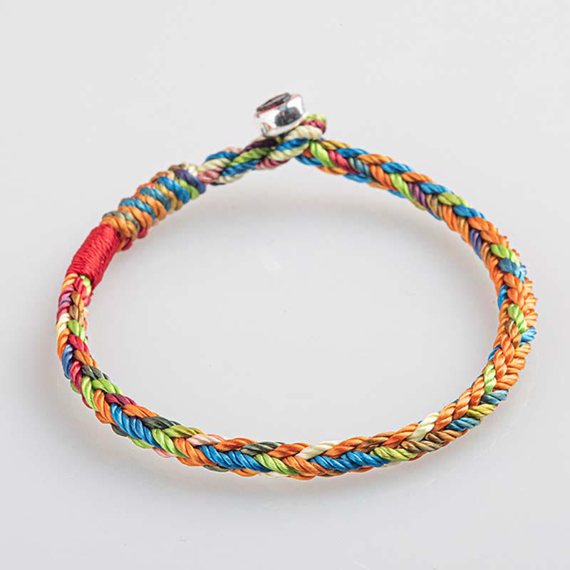 Buddha Stones May you be healthy and happy Lucky Multicolored Bracelet Includes Gift Message Card