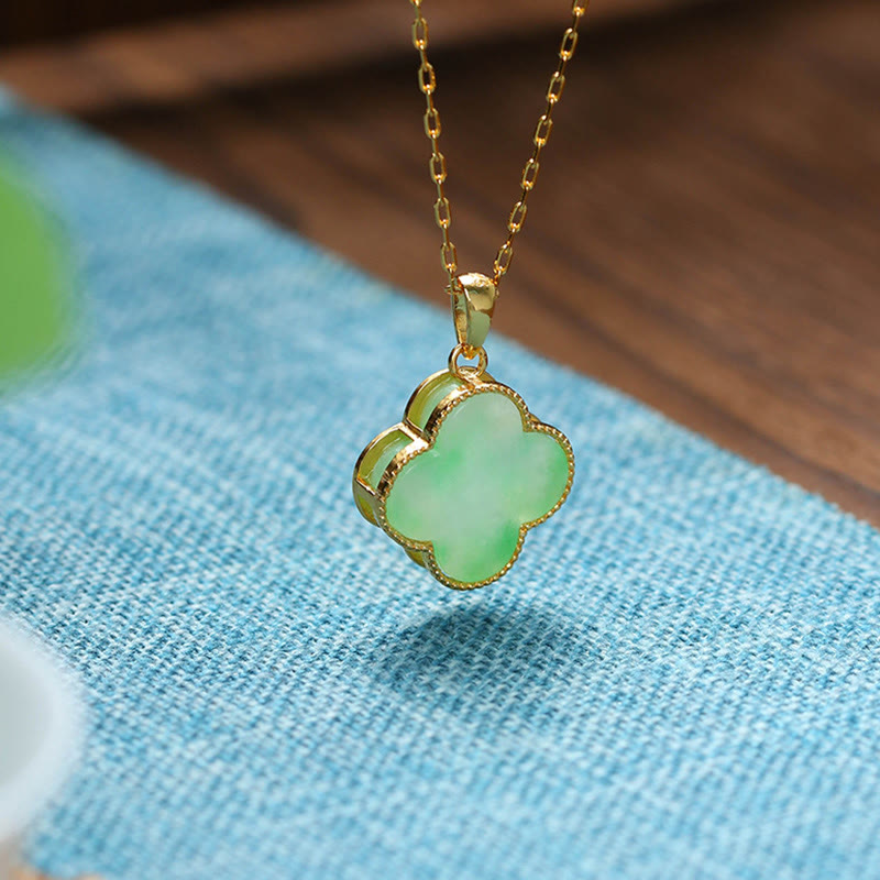 Buddha Stones May Luck and Joy Be With You Jade Necklace Includes Gift Message Card