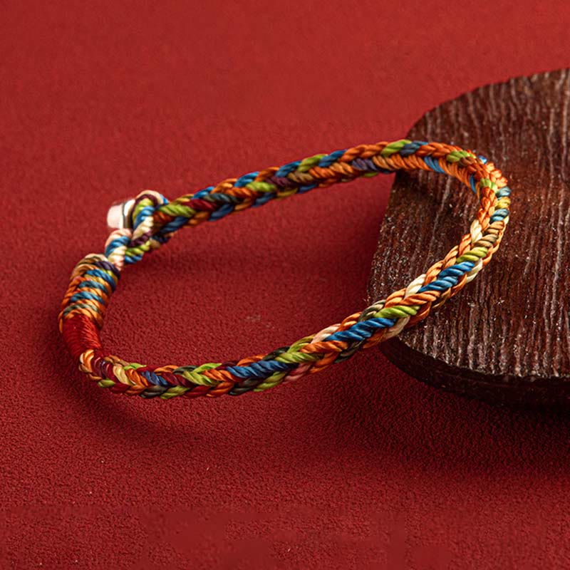 Buddha Stones May you be healthy and happy Lucky Multicolored Bracelet Includes Gift Message Card
