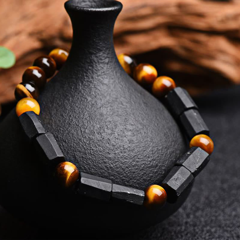 Buddha Stones May Confidence Guide Your Way Black Tourmaline Bracelet Includes Gift Message Card