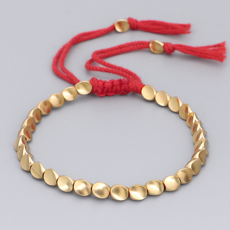 Buddha Stones Hoping for Strength and Protection Copper Beads Bracelet Includes Gift Message Card