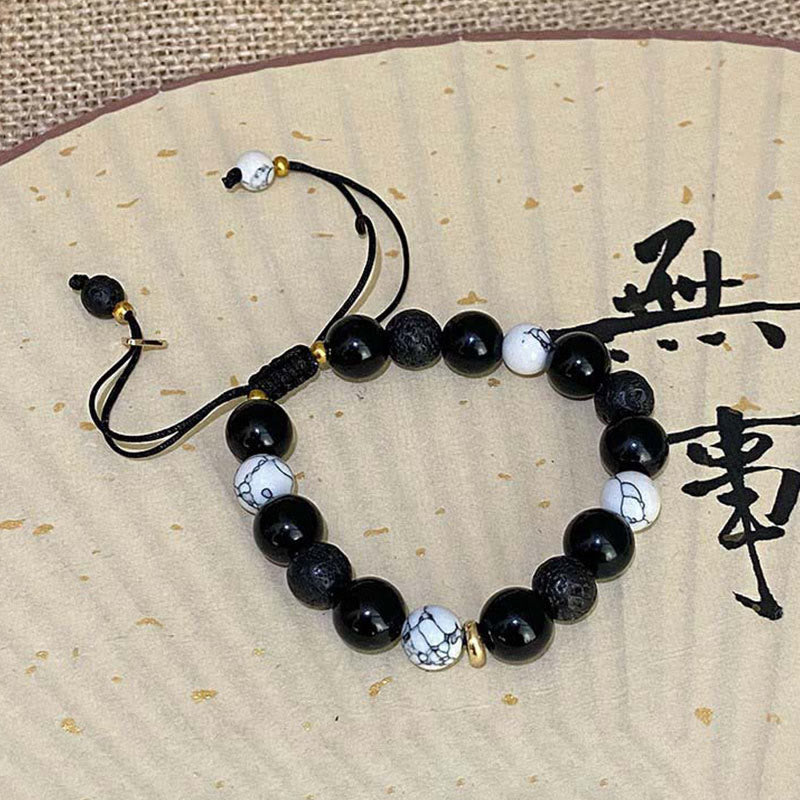 Buddha Stones All the Best for Strength and Grounding Obsidian Bracelet Includes Gift Message Card