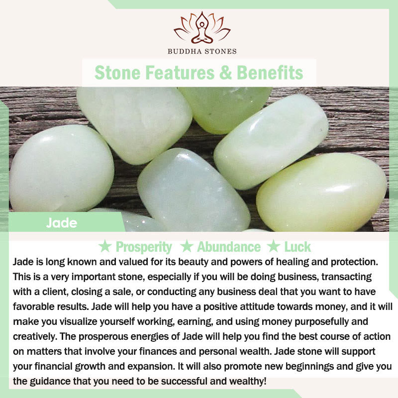 Buddha Stones Hoping for Peace and Blooming Joy Green Jade Bracelet Includes Gift Message Card