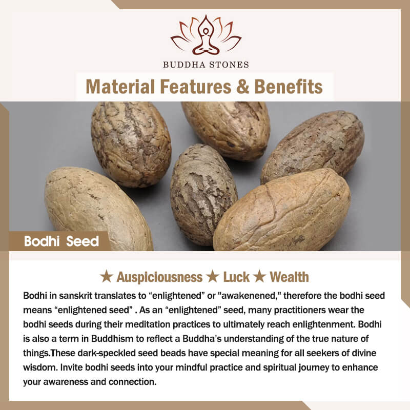 Buddha Stones Hoping for Serenity and Mindfulness Bodhi Lotus Mala Includes Gift Message Card