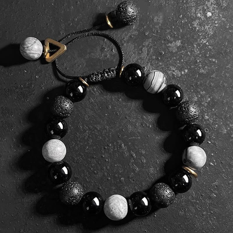 Buddha Stones All the Best for Strength and Grounding Obsidian Bracelet Includes Gift Message Card